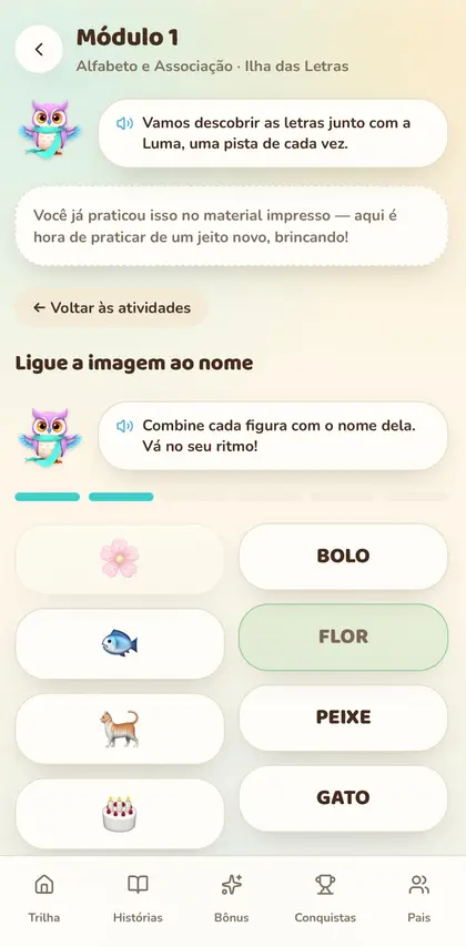 Atividade Ligue a imagem ao nome na plataforma, vista no notebook